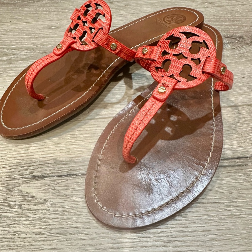Tory Burch leather laser cut sandals